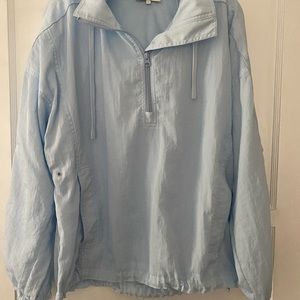 Vince half zip pullover with hood NWT